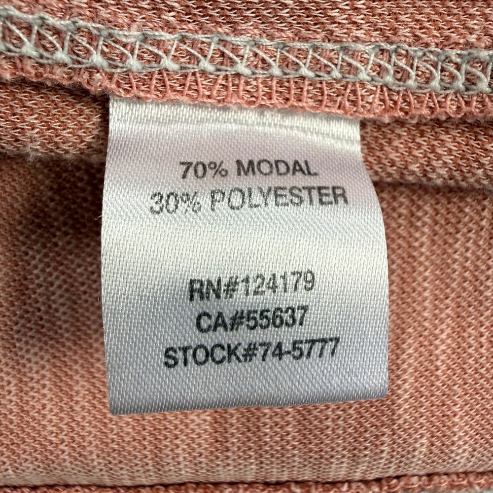 Johnston & Murphy Mens Pink Slub Modal Blend Polo Shirt Large Triple Stitch - Picture 6 of 10